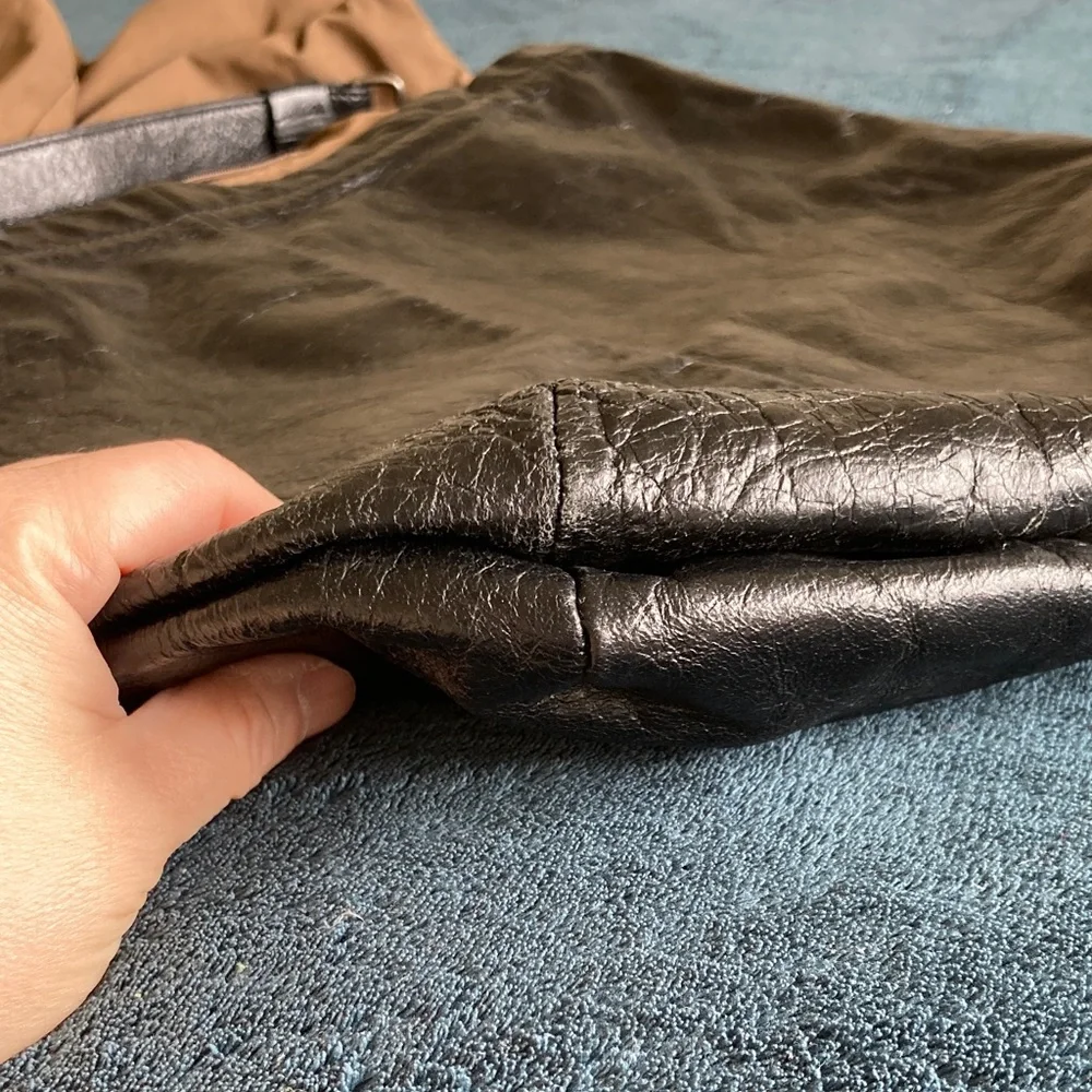 Vintage Tano for Barney’s New York oversized hobo shoulder Bag in black